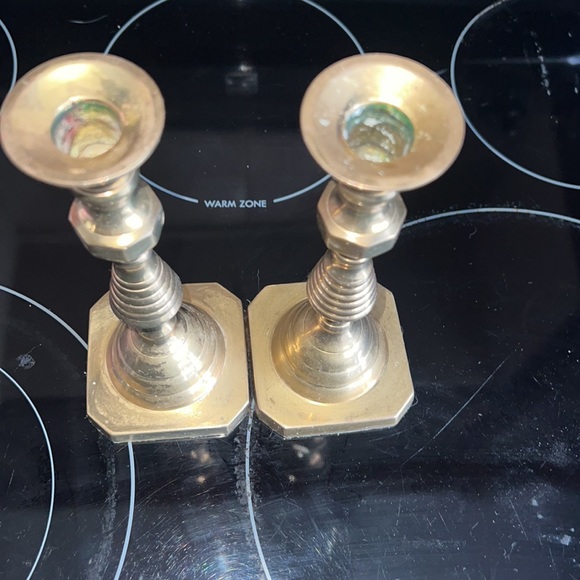 Hampton Brass 8” candle holders - Picture 2 of 3